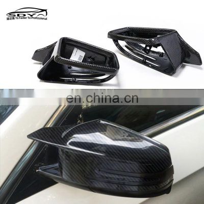 W204 W207 W212 W218  Horn Style Carbon Fiber Mirror Caps Mirror Cover Side Rearview Mirror For Mercedes Benz A B C S E Class