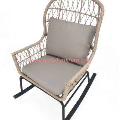 Guangzhou Factory Wholesale Bistro Set 3 Piece Outdoor Furniture Set With Padded Rocking Chair Garden Rocker Egg Rocking Chair photo-2