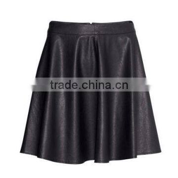 2014 Faux Leather Skater Skirt