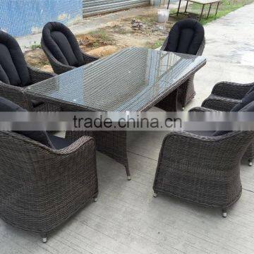 Modern Rattan Used Coffee Shop Table and Chairs Wicker Outdoor Stainless Steel Coffee Table