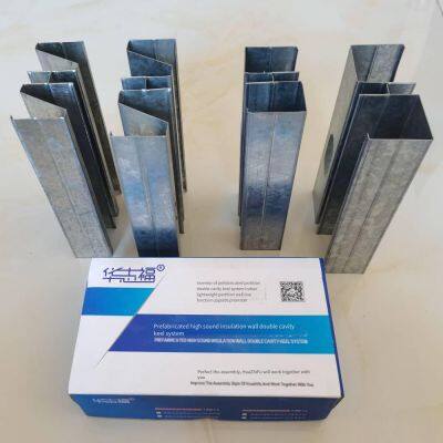 Prefabricated High-sound-insulation 112 Keel for Hospital Partition Walls, High-sound-insulation Double-cavity Shock-absorbing Silent Wall photo-3