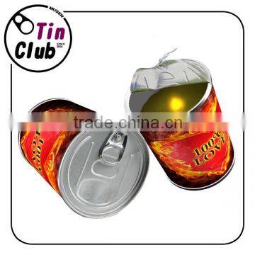 Bright LED Mini Home Scented can candle loving heart candle tin for gift