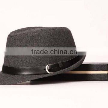 Star Favourite Trend All-match Man Women Trilby Fedora Cap With Leather Buckle photo-6