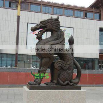 Bronze abstract dragon statue for street decorates