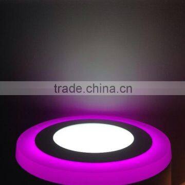 multicolor round double color panel Light 6w+3w led slim panel lights