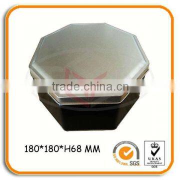 Colored Octagonal Metal Tin Box