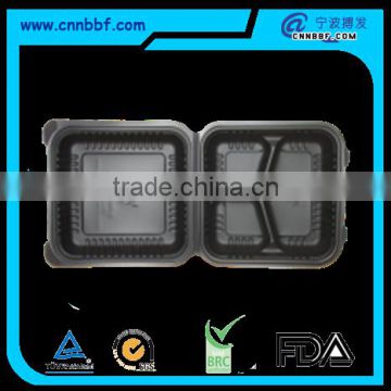 Biodegradable disposable black fast food delivery box