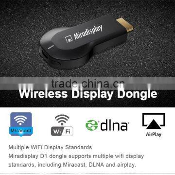 Airplay dongle miradisplay AM8252 wifi display miracast smart tv dongle support miracast(Android, Window), DLNA and airplay(iOS)