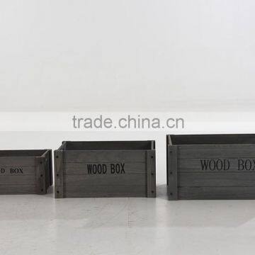 Natural Unfinished Decorative Pine Wooden Mini Crate photo-2