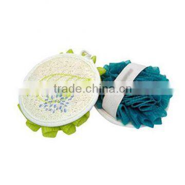 YQF1014 circle Loffah Pad loofah bath sponge loofah mesh sponge