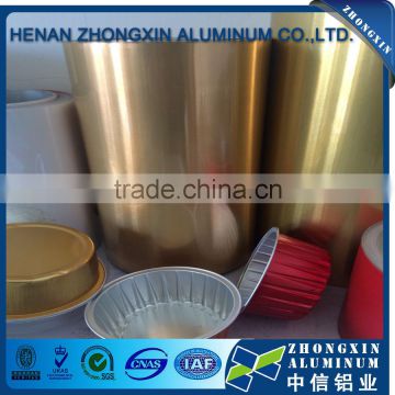 8011 PE Color Coated Aluminium foil for airline tray