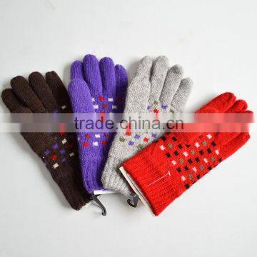 Pattern ladies cheap knitted gloves fashion winter gloves