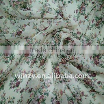 polyester floral printed chiffon