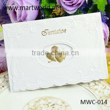 2015 europe style luxurious wedding invitation card for wholesale, classic greeting cards (MWC-014)