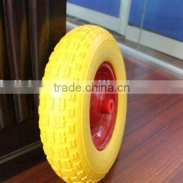 Cheap pu foam filled wheel 4.00-6 with plastic rim