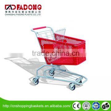 Supermarket Plastic Shopping Trolley Cart for Retail Store photo-2