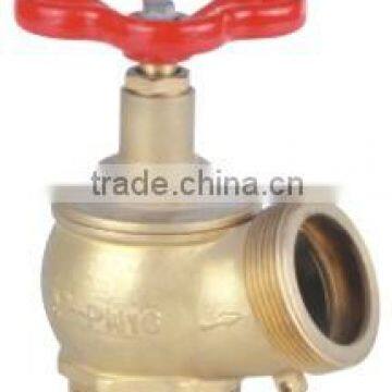 Brass oblique fire hydrant landing valve