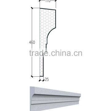 Polystyrene foam decorative line