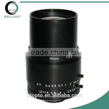 10MP 43mm Format F-mount Manual Iris 35mm Fixed Focal Camera Lens for Machine Vision