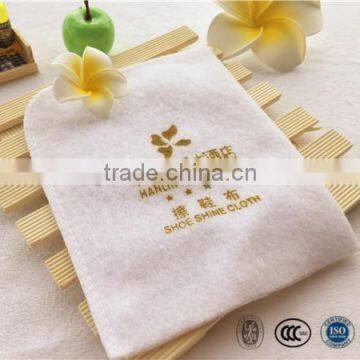 Customized bag shape hotel velour shoe mitt shoe polisher