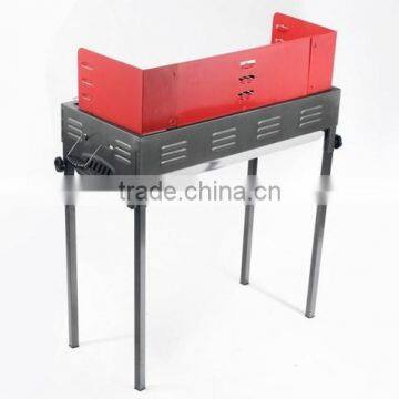 Attractive Semi Enclosed Rectangular Charcoal Vertical Bbq Grill photo-2