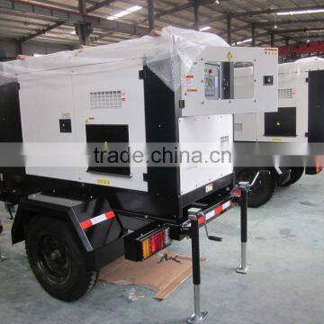 soundproof towable power generation 30KW 40KVA portable mobile trailer silent diesel generator