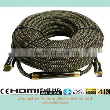 V2.0 Ultra long HDMI Cable with Ethernet and Gold connector support 3D and 4K V2.0 0.5-40m V1.4 0.5-100m