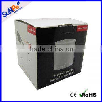 Bluetooth Speaker Lamp: 2016 LED Portable Bamboo Cylinder Bluetooth Speaker With Light photo-3