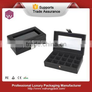 Custom leather cufflink display box