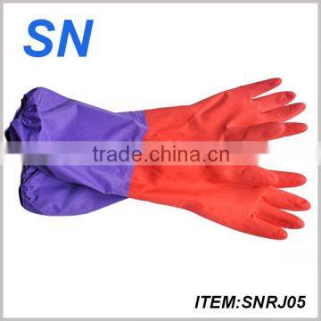 extra long household natural latex rubber cleaning gloves