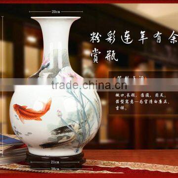 2016 Chinese Famille Rose Excellent Quality Ceramic Cream Ceramic Vase Made in Jingdezhen photo-3