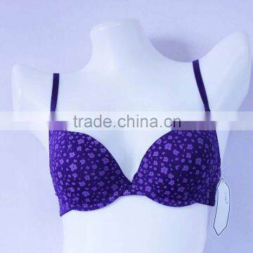 Wholesale girls young ladies cotton ahh bra with flower print