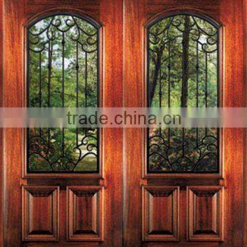 Wrought Iron Garden Doors Design Wooden DJ-S9168M