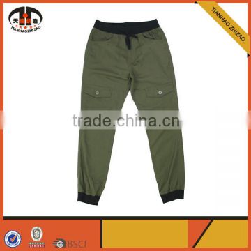 Custom Design Cotton Army Green Harem Pants Wholesale for Men