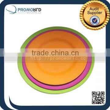 Eco-friendly Bio Bamboo Fiber Dinner Plates Dishes With Bamboo Fiber