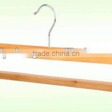 Wooden hangers with square bar