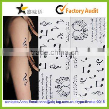 2014 Cheap fashion cool new custom music tattoo sticker