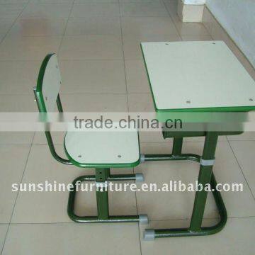 Adjustable Single School Desk and Chair
