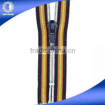 #7 Nylon Zipper,C/E A/L with multi color tape