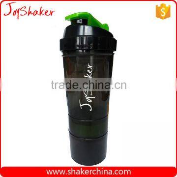 3 in 1 Sports Shake Bottle,BPA Free Plastic Protein Powder Shake Bottles With Storage Compartment / Pill Box photo-2