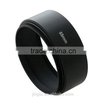 Universal Standard Metal Screw in Mount Lens Hood Cover for 55mm Filter Thread