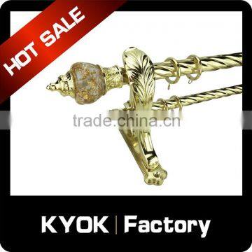KYOK New Design Polished Brass Curtain Rods ,length 6m Curtain Pole photo-6