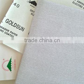 White Coated Abrasive Sheet for Hardwood and Metal