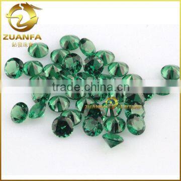 loose round brilliant cut nano green heat resistant russia gemstone