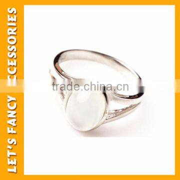 Wholesale Plastic Pearl Decorate Silver Rings for Women PGRG0078