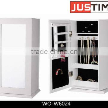 furniture mirrored jewelry cabinet, rotate cabinet, jewelry display cabinet