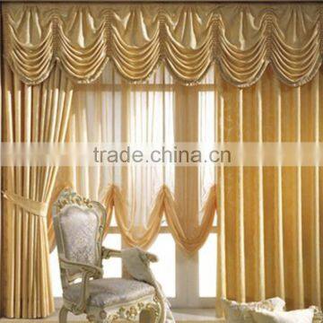 Latest luxury classic hotel window curtain with beautiful valance                        
                                                Quality Choice