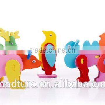 3D DIY Insert Animals Colorful Interesting 3D Puzzles