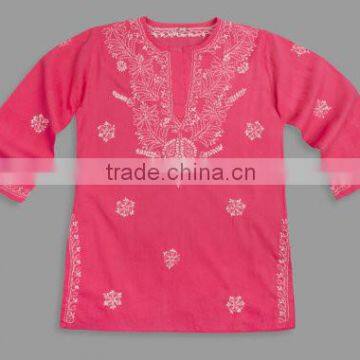 Hand Embroidered kids Kurti Kurta Tunic from India