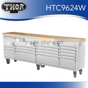 Chinese factory customized high quality stainless steel 96 inch tool chest